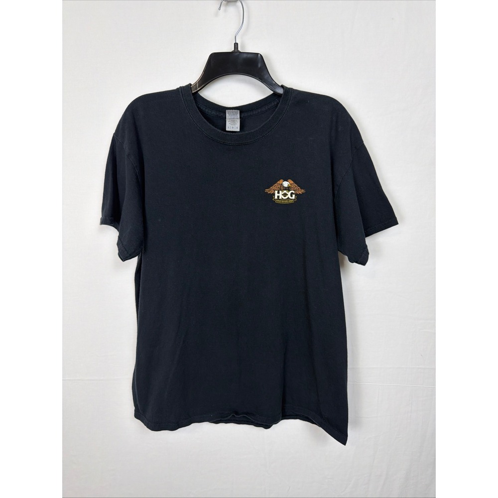 Harley Davidson Men Cotton T-Shirt L Black HOG Official Riding Club Graphic Tee